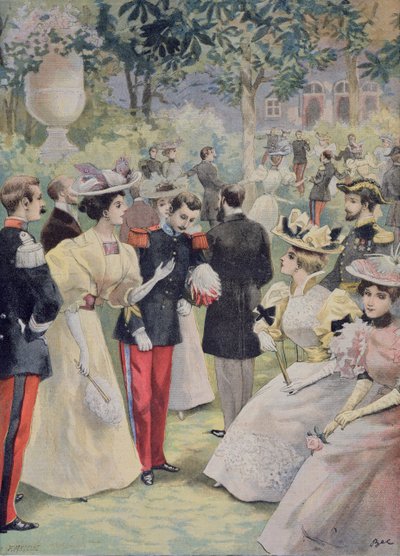 Eine Gartenparty im Elysee, Illustration aus 